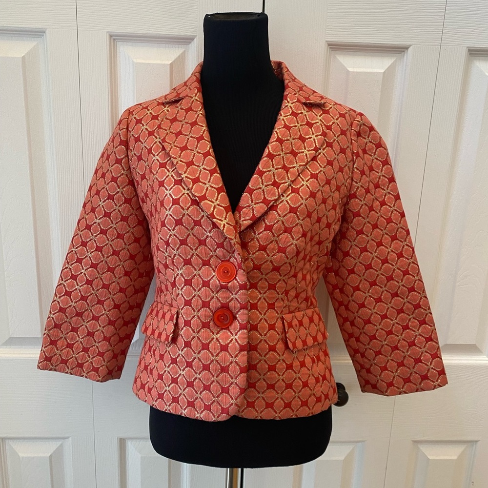 Women’s Halogen Jacquard Blazer SZ 2